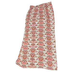 Status By Chenault Ruched Side Slit Midi W XS Cottage Core Prairie Boho Skirt